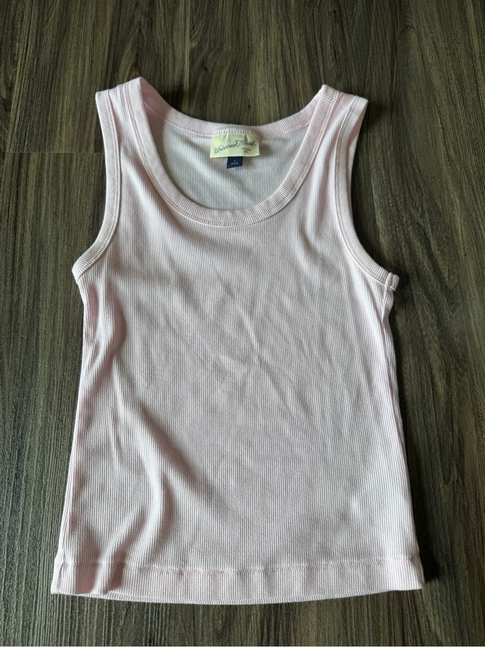 Universal Thread Light Pink Ribbed Scoop Tank